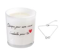 Linnea Bougie parfumée Fleurs de Printemps Malaga Blanche + Bracelet Surprise