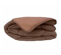 Linnea Couette Hiver 140x200 cm Cocoon Bicolore Chocolat/Moka garnissage Fibre Polyester 400 g/m2