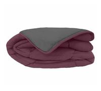 Linnea Couette Hiver 160x220 cm Cocoon Bicolore Prune/Gris garnissage Fibre Polyester 400 g/m2