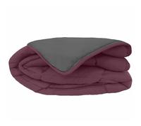 Linnea Couette Hiver 260x240 cm Cocoon Bicolore Prune/Gris garnissage Fibre Polyester 400 g/m2