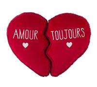 Linnea Coussin détachable Polyester Forme de Coeur 35x40 cm Amour Toujours Rouge