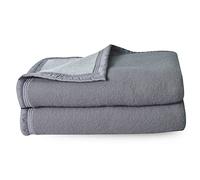 Linnea Couverture Pure Laine Vierge Woolmark 500g/m² Volta 220x240 cm Gris Acier