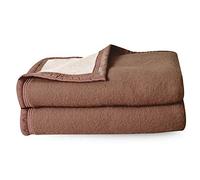 Linnea Couverture Pure Laine Vierge Woolmark 500g/m² Volta 220x240 cm Marron Chamois