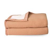 Linnea Couverture Pure Laine Vierge Woolmark 500g/m² Volta 220x240 cm Marron Sable