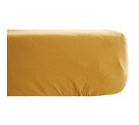 Linnea Drap Housse 160x200 cm Pur Coton Collection Palace Jaune Curry