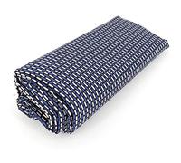 Linnea Drap Housse imprimé 160x200 cm Satin de Coton Enzo Bleu