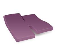 Linnea Drap Housse Relaxation uni 2x80x200 cm 100% Coton Alto Raisin TPR Tête et Pied relevable