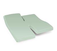 Linnea Drap Housse Relaxation uni 2x90x200 cm 100% Coton Alto Vert Fleur d'amandier TPR Tête et Pied relevable