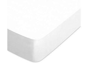 Linnea Drap Housse uni 140x190 cm Bonnet 40 cm 100% Coton Alto Blanc