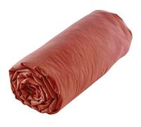 Linnea Drap Housse uni 140x190 cm Mila Polyester Micro lavée Rouge Terracotta