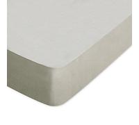 Linnea Drap Housse uni 160x200 cm Bonnet 50 cm 100% Coton Alto Marron Chamois