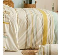 Linnea Housse de Couette 140x200 cm 100% Coton Hugo Beige/Moutarde
