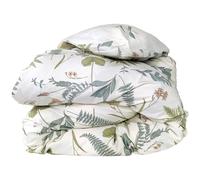 Linnea Housse de Couette 280x240 cm Percale 100% Coton FÉERIE Blanc Sauge