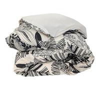 Linnea Housse de Couette 280x240 cm Percale de Coton Alba Beige/Noir