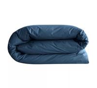 Linnea Housse de Couette uni 280x240 cm Percale de Coton MANOIR Bleu Marine