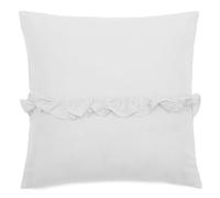 Linnea Housse de Coussin en Mousseline de Coton Volant Central 45x45 cm cm Elza Blanc Neige