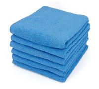 Linnea lot de serviettes de toilette éponge - 6 pièces bleu