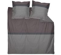 Linnea Parure de lit 300x240 cm 50x70 cm en Satin de Coton Enzo Noir