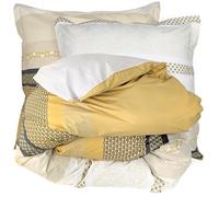 Linnea Parure de lit 300x240 cm 65x65 cm Percale 100% Coton Marlow Miel 3 pièces