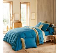 Linnea Parure de lit en percale de coton - Bleu