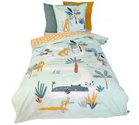 Linnea Parure de lit Enfant Jungle Mania 140x200 cm Microfibre Vert