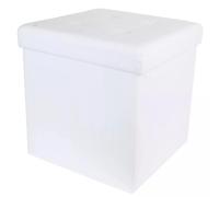 Linnea Pouf-coffre carré - Blanc