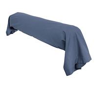 Linnea Taie de traversin uni 140x43 cm 100% Coton Alto Bleu Jean