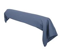 Linnea Taie de traversin uni 185X43 cm 100% Coton Alto Bleu Jean