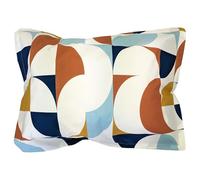 Linnea Taie d'oreiller 50x70 cm Percale de Coton MODULO Bleu Cobalt
