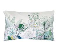 Linnea Taie d'oreiller 70x50 cm Percale de Coton Bali Motif Floral Vert