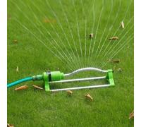 Linnkyfloa Arroseur automatique pivotant pour irrigation de pelouse de jardin - Arroseur oscillant vert configurable en plastique + construction en cuivre 48 x 15 x 11 cm - pièce