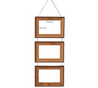 Linnkyfloa Cadre photo mural en bois - Style européen vintage - Affichage multi-photos de 15,2 cm - Économie d'espace - Collage à suspendre - Décoration d'intérieur - B-15,2 cm