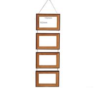 Linnkyfloa Cadre photo mural en bois - Style européen vintage - Affichage multi-photos de 15,2 cm - Gain de place - Collage à suspendre - Décoration d'intérieur (C-15,2 cm)
