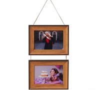 Linnkyfloa Cadre photo mural en bois - Style européen vintage - Affichage multi-photos de 17,8 cm - Gain de place - Collage à suspendre - Décoration d'intérieur - Pour salon, chambre à coucher (A-17,8