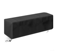 Linnkyfloa Cheminée de terrasse rectangulaire 210D Oxford imperméable avec cordon de serrage pour table de cheminée d'extérieur noire, 73 x 24 x 21 cm