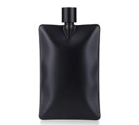 Linnkyfloa Flasque en acier de 180 ml, étanche, pour liqueur, whisky, conteneur portable pour homme, camping, voyage, randonnée (noir)