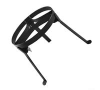 Linnkyfloa Grille trépied robuste pour feu de camp, barbecue pliable en fer ouvert, support de barbecue d'extérieur portable en fonte, faitout et casseroles en fonte, noir avec sac de rangement (style