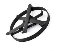 Linnkyfloa Grille trépied robuste pour feu de camp, barbecue pliable en fer ouvert, support de barbecue d'extérieur portable en fonte, faitout et casseroles en fonte, noir avec sac de rangement (style