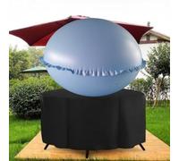 Linnkyfloa Housse de coussin gonflable hydrophobe en forme de dôme pour tables de patio 55,9 x 45,7 x 10,2 cm Située en PVC Protection de meubles d'extérieur avec corde - Bleu (1)