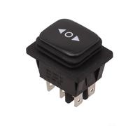 Linnkyfloa Interrupteur pour Bascule Moteur DC 20A 12V Compact Interrupteur | pour retour automatique centre, sécurité maximale, contrôle pour précis moteur, 6 fils pré-câblés, installation rapide