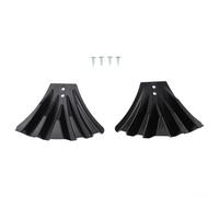 Linnkyfloa Lot de 2 déflecteurs de gouttière 7,6 x 10,2 cm et 5,1 x 7,6 cm, extension de déflecteur d'eau de pluie pour fond de teint, buse de vidange noire (noir)