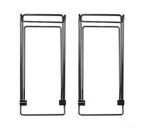 Linnkyfloa Lot de 2 panneaux solaires pliables portables en acier au carbone, support de sol, outil de montage, camping, randonnée, extérieur, noir, 360 x 160 mm