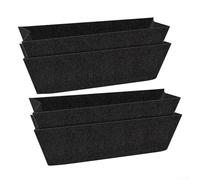 Linnkyfloa Lot de 4 doublures de rechange en feutre de noix de coco pour paniers suspendus et conteneurs rectangulaires pour plantes, respirants et réutilisables avec drainage pour intérieur et