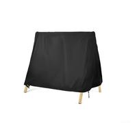 Linnkyfloa Oxford 210D Balancelle à bascule 3 places imperméable avec toit pointu - Protection contre la poussière et la neige - 216 x 140 x 170 cm - Noir