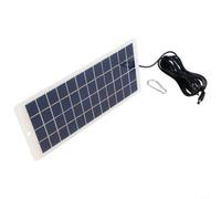 Linnkyfloa Panneau solaire polycristallin 5 W 12 V avec port DC 5521 de 300 cm de charge pour piles 12 V, lampes de jardin, caméras de sécurité, sonnettes,