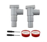 Linnkyfloa Robinet d'arrêt de piscine avec connexion de valve de 32/38 mm au-dessus du tuyau plongeur fendu accessoires de piscine Kit de contrôle
