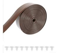 Linnkyfloa Sangle de rechange en PVC pour chaises de terrasse, sangles de chaise de pelouse avec clous, kit de réparation résistant aux intempéries, pour meubles de piscine, de plage, noir, blanc