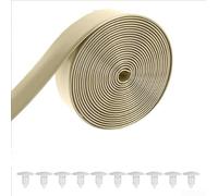 Linnkyfloa Sangle de rechange en PVC pour chaises de terrasse, sangles de chaise de pelouse avec clous, kit de réparation résistant aux intempéries, pour meubles de piscine, de plage, noir, blanc