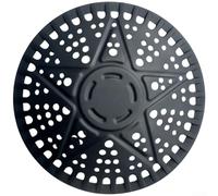 Linnkyfloa Siphon de douche avec construction en silicone haute densité, s'adapte à la plupart des dimensions de drain de sol communes et fonctionne dans des conditions humides (rond noir)