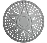 Linnkyfloa Siphon de douche avec construction en silicone haute densité, s'adapte à la plupart des dimensions de drain de sol communes et fonctionne dans des conditions humides (gris rond)